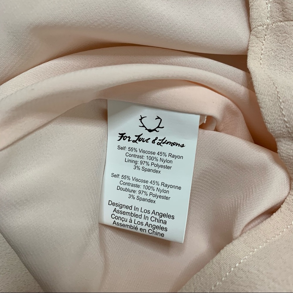 For Love & Lemons Emelia Romper Dusty Pink Size Medium - Picture 11 of 16